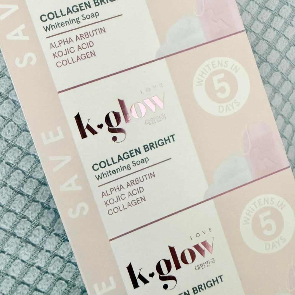 K glow collagen bright whitening soap